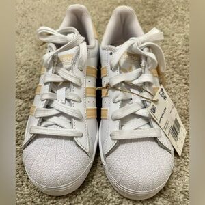 Adidas Originals Men's Superstar | White & Orange/Pink | Men’s US Size 4
